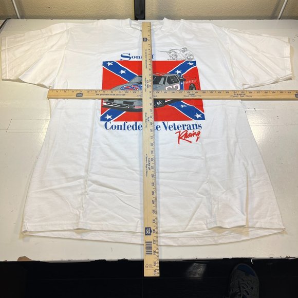 Vintage LEE 1990s Unworn Sons of Confederate Veterans Racing Tee Shirt XXL - Picture 7 of 7